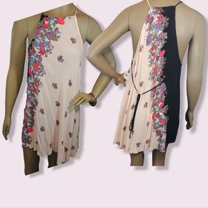 NWT 《 free people 》 Its a Cinch Pink Aline Summer Floral Dress Flowy XS Rayon